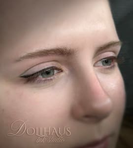 Eyeliner Tattoo result by Dollhaus Ink Studio in Decatur, AL