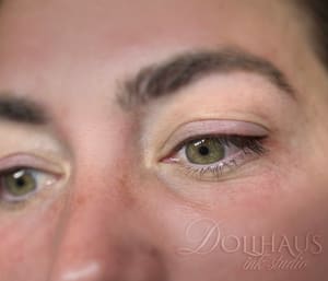 Eyeliner Tattoo result by Dollhaus Ink Studio in Decatur, AL