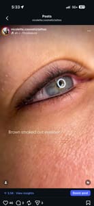 Eyeliner Tattoo result by Elysium Cosmetic Tattoo and Academy in Knoxville, TN