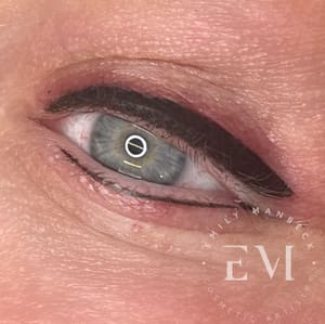 Eyeliner Tattoo result by Emily Manbeck Cosmetic Artistry in Mishawaka, IN