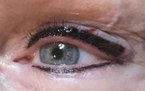 Eyeliner Tattoo result by Gena Bradley Permanent Makeup in Rancho Cucamonga, CA