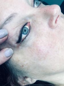 Eyeliner Tattoo result by Gena Bradley Permanent Makeup in Rancho Cucamonga, CA