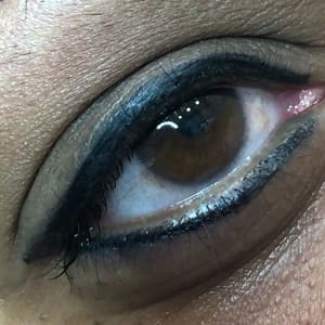Eyeliner Tattoo result by Gena Bradley Permanent Makeup in Rancho Cucamonga, CA