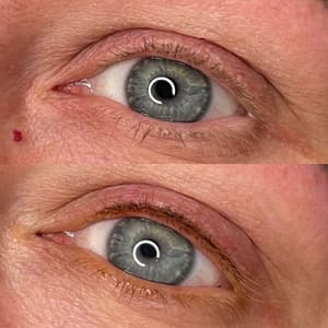 Eyeliner Tattoo result by Gina Markle PMU in Santa Rosa, CA