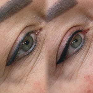 Eyeliner Tattoo result by Glamour Studio Permanent Makeup in Garfield, NJ