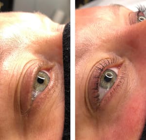 Eyeliner Tattoo result by Glimmer & Grace Aesthetics in Columbus, IN