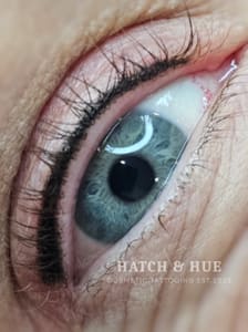 Eyeliner Tattoo result by Hatch & Hue Cosmetic Tattooing in Woodstock, CT