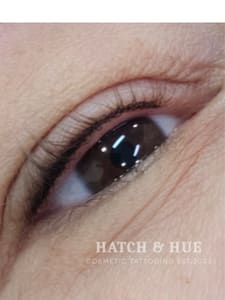 Eyeliner Tattoo result by Hatch & Hue Cosmetic Tattooing in Woodstock, CT