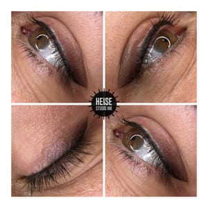 Eyeliner Tattoo result by HEISE Studio Ink in South Burlington, VT