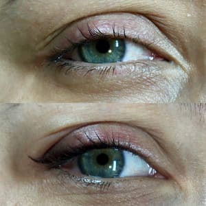 Eyeliner Tattoo result by Highbrow & Rouge in Chelsea, MI