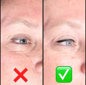 Eyeliner Tattoo result by Hot As Kell Cosmetic Tattoo in Marathon, FL