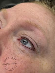 Eyeliner Tattoo result by Hunter Wilson, PMU & Tattoos in Jamestown, ND