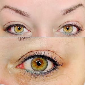 Eyeliner Tattoo result by Ideal Skin Lexington. Permanent Makeup & DMK Skin Revision Studio. Permanent makeup training in Lexington, KY
