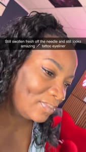 Eyeliner Tattoo result by Ink bar by EJ in Houston, TX