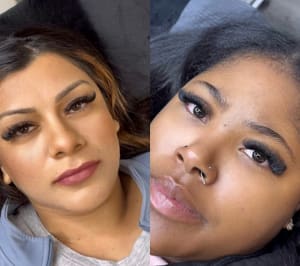 Eyeliner Tattoo result by Ink by Eden ombré powder brows in Las Vegas, NV
