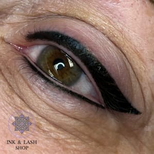 Eyeliner Tattoo result by Ink & Lash Shop by Jennifer McCahill in Millsboro, DE