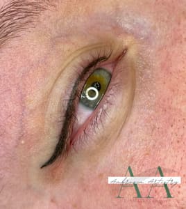 Eyeliner Tattoo result by Inked by twoWINKS in Janesville, WI