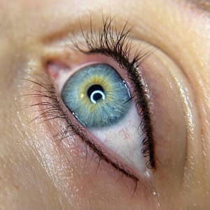 Eyeliner Tattoo result by Iona Wallace cosmetic tattooing in Los Angeles, CA