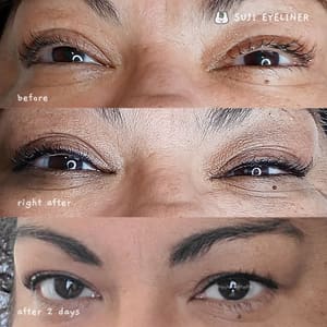 Eyeliner Tattoo result by Ivy Brow Studio in Pasadena, CA