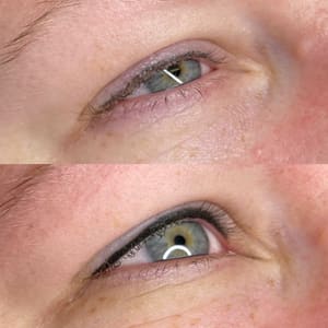 Eyeliner Tattoo result by Jenn Rudel Artistry & Permanent Cosmetics in San Francisco, CA