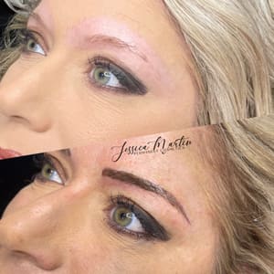 Eyeliner Tattoo result by Jessica Martin Permanent Cosmetics in Lafayette, TN
