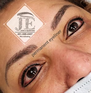 Eyeliner Tattoo result by Julie's Eyebrows Microblading in Fall River, MA