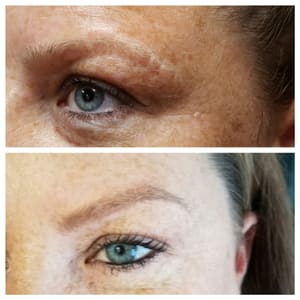 Eyeliner Tattoo result by Just Tans Salon in Garden Grove, CA