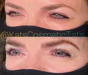 Eyeliner Tattoo result by Kat’s Cosmetic Tats in El Cerrito, CA