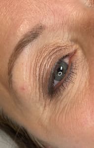 Eyeliner Tattoo result by Kelly Himes Permanent Cosmetics at Ideal Cosmetic Ink in Cedar Rapids, IA
