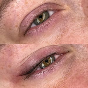Eyeliner Tattoo result by LADRU / Ink By Lacey / Microblading / Pico Laser Tattoo Removal in Middleton, WI