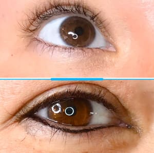 Eyeliner Tattoo result by Lana's Salon & Permanent makeup-Up Studio in Denison, TX