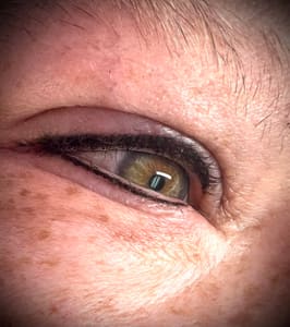 Eyeliner Tattoo result by Little P's Permanent Cosmetics and Body Piercings in Cottonwood, AZ
