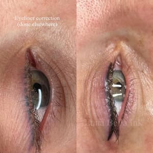 Eyeliner Tattoo result by Luna Bella Ink Permanent Makeup & Academy in Albuquerque, NM
