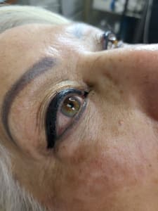 Eyeliner Tattoo result by Lupe's Nail Studio & Permanent Makeup in Lubbock, TX
