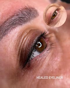 Eyeliner Tattoo result by Luxury Permanent Makeup Master in Roseville, CA
