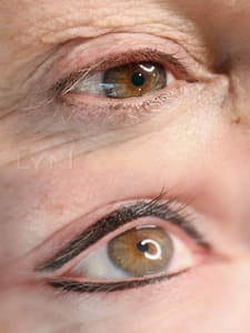 Eyeliner Tattoo result by Lyna Beauty & Clinic LLC Microblading NanoHairstrokes in Frederick, MD