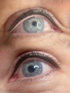 Eyeliner Tattoo result by Lyna Beauty & Clinic LLC Microblading NanoHairstrokes in Frederick, MD