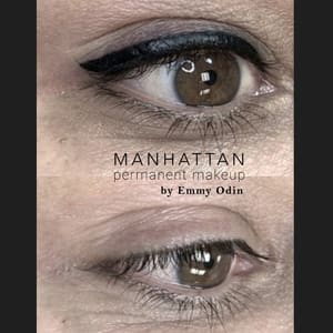 Eyeliner Tattoo result by Manhattan Permanent Makeup by Emmie Odin in Elmhurst, NY