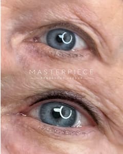 Eyeliner Tattoo result by Masterpiece Permanent Makeup - Powder Brows, Lip Blush, Eyeliner, PMU Removal, Scar Reduction in New Baltimore, MI