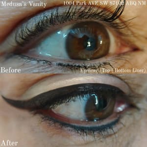 Eyeliner Tattoo result by Medusa's Vanity Aesthetics and Permanent Makeup in Albuquerque, NM