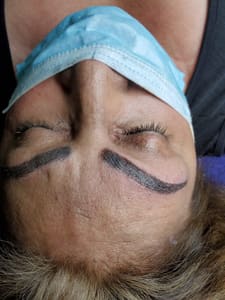 Eyeliner Tattoo result by Microblading and lashes (elvis and jasmine) in Fresno, CA