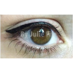 Eyeliner Tattoo result by Microblading and permanent cosmetics by Julieta Fife in Waukesha, WI