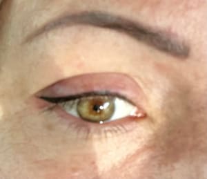 Eyeliner Tattoo result by Microblading Expert & Permanent Makeup by Valentina in Rancho Cucamonga, CA