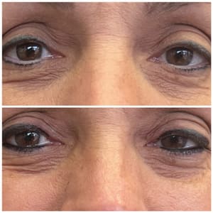 Eyeliner Tattoo result by Mona Lisa’s Permanent Makeup & Training Center in Hamilton, OH