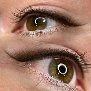 Eyeliner Tattoo result by Monica's shape 786 (Specialize in Waxing, Sugaring, Eyelashes, Brow lamination, Lash Lift , Microblading, Facials) in Brooklyn, NY