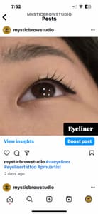 Eyeliner Tattoo result by Mystic Brow Shading Studio in Leesburg, VA