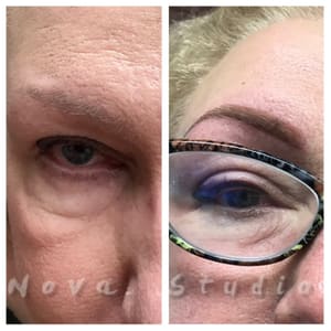 Eyeliner Tattoo result by Nova Studio Microblading, Lashes, Brows, Hair, & Esthetics in Warwick, NY