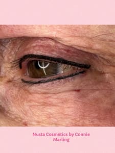 Eyeliner Tattoo result by Nusta Cosmetics Studio & Spa by Connie Marling in St Clairsville, OH