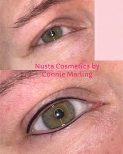 Eyeliner Tattoo result by Nusta Cosmetics Studio & Spa by Connie Marling in St Clairsville, OH