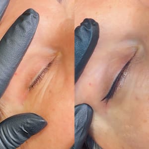 Eyeliner Tattoo result by Oasis Brow Studio in Costa Mesa, CA